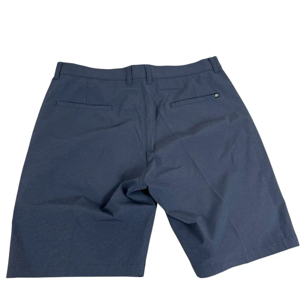 Travis‎ Mathew Chino Shorts Mens Sz 34 Navy Blue Pockets Performance Golf
